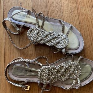 Kate Spade gold sandals 9/12